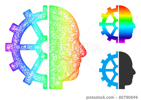 Spectrum Net Mesh Gradient Cyborg Gear Icon 80790849