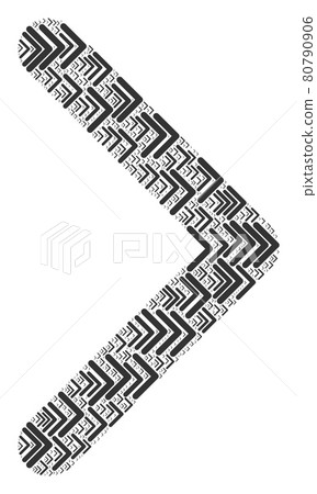 Direction Right Recursion Composition of Itself... - Stock Illustration ...