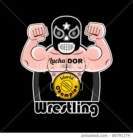 Mexican Wrestler Battle Acrobat Fighter Lucha Libre, vector illustration Mexican Wrestler Battle Acrobat Fighter Lucha Libre, vector illustration 80791174