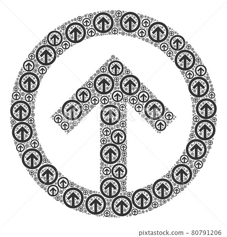 Direction Up Recursion Composition of Itself Icons 80791206