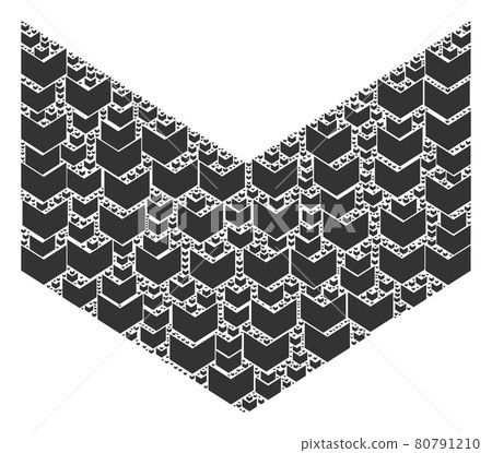 Direction Down Fractal Composition of Itself Items - Stock Illustration ...
