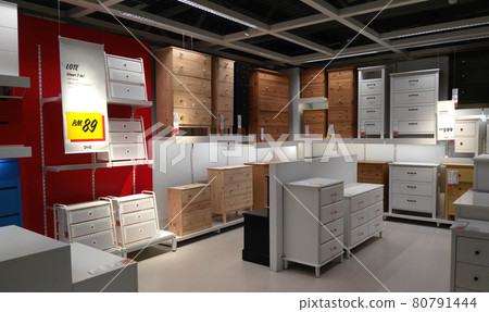 KUALA LUMPUR, MALAYSIA -SEPTEMBER 25, 2016: Interior of the IKEA Kuala Lumpur Store. IKEA is the world's largest furniture retailer, founded in Sweden in 1943 80791444