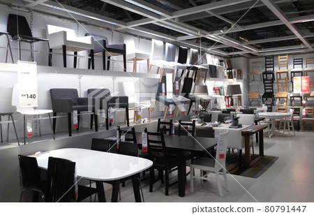 KUALA LUMPUR, MALAYSIA -SEPTEMBER 25, 2016: Interior of the IKEA Kuala Lumpur Store. IKEA is the world's largest furniture retailer, founded in Sweden in 1943 80791447