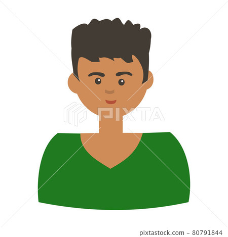 Young african american man avatar Flat vector illustration on white background Young african american man avatar Flat vector illustration on white background 80791844