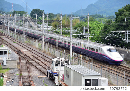 Joetsu Shinkansen Jomokogen JR East E2 Series 1000 series J70 formation (Niigata) Toki Tanigawa Joetsu Shinkansen Jomokogen JR East E2 Series 1000 series J70 formation (Niigata) Toki Tanigawa 80792732