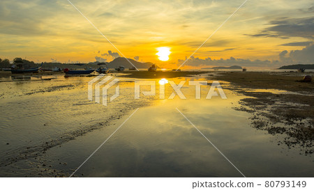 beautiful sky at sunrise with Changing the color of the sky background 80793149