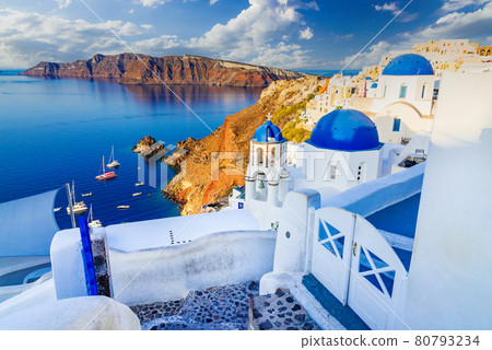Santorini, Greece and Oia windmill Santorini, Greece and Oia windmill 80793234