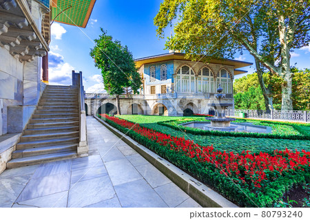 Istanbul, Turkey - Rose garden and Baghdad Kiosk, Topkapi Istanbul, Turkey - Rose garden and Baghdad Kiosk, Topkapi 80793240