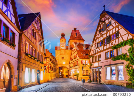 Rothenburg ob der Tauber, Germany - Markus Tower gate, Bavaria travel 80793250