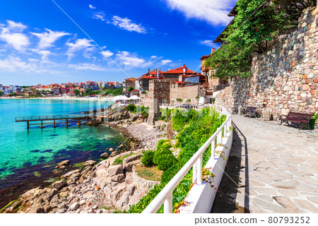 Sozopol, Bulgaria - Walled city of ancient Apollonia on Black Sea Sozopol, Bulgaria - Walled city of ancient Apollonia on Black Sea 80793252