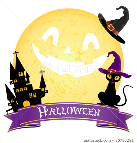 Black cat (Halloween material) 80793281