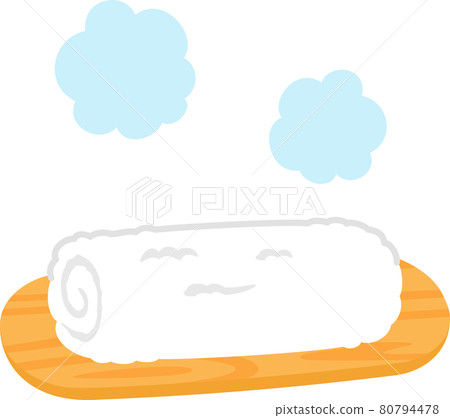 Warm towels on a tray Warm towels on a tray 80794478