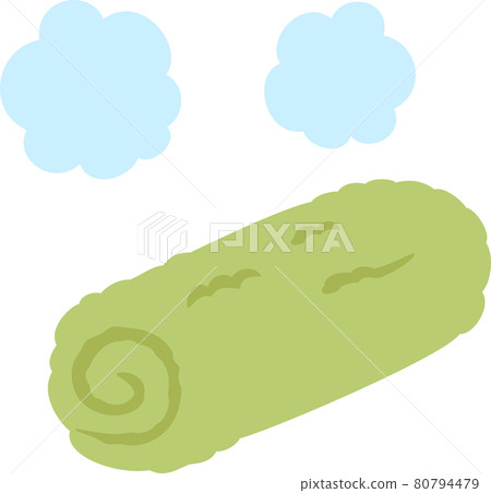 Rolled green steamed towel, hand towel Rolled green steamed towel, hand towel 80794479