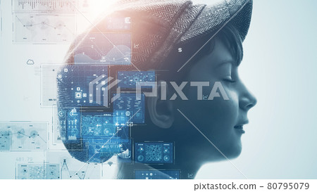 Science and technology image Edtech AI artificial intelligence 80795079