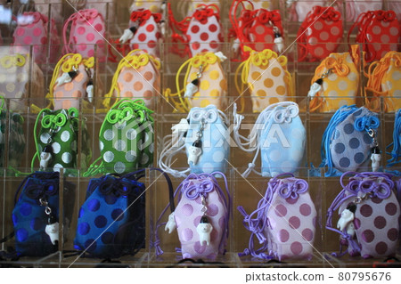Colorful amulets of Ishiura Shrine in Kanazawa 80795676