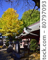 The appearance of a shrine rich in autumn colors 80797093