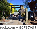 The appearance of a shrine rich in autumn colors 80797095