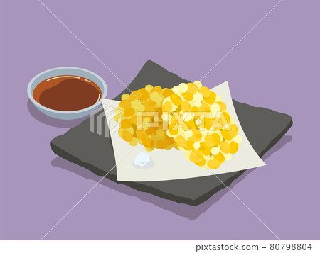 玉米天婦羅矢量圖素材 80798804