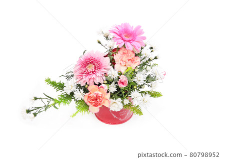 Flower arrangement gerbera pink vase gift 80798952