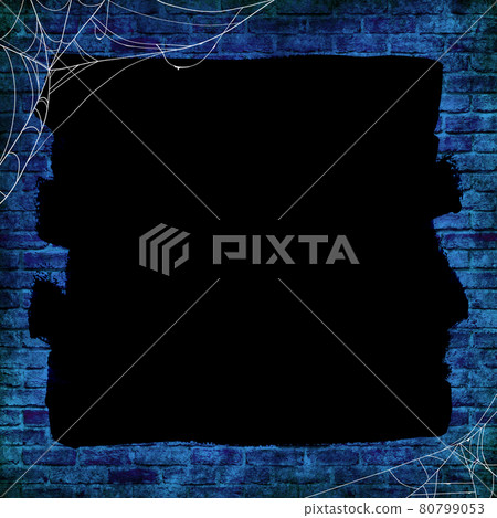 深藍色磚與黑色油漆框架 80799053