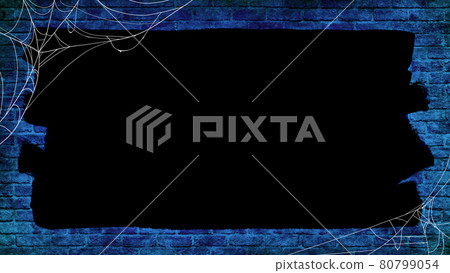 Navy blue brick with black paint frame 80799054