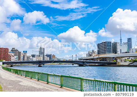 Cityscape of Tokyo Scenery around Ryogokubashi 80799119