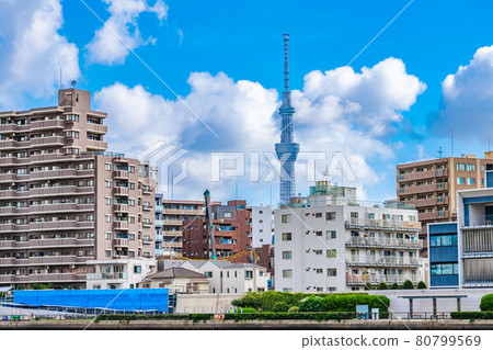 Cityscape of Tokyo Scenery around Kiyosu Bridge 80799569