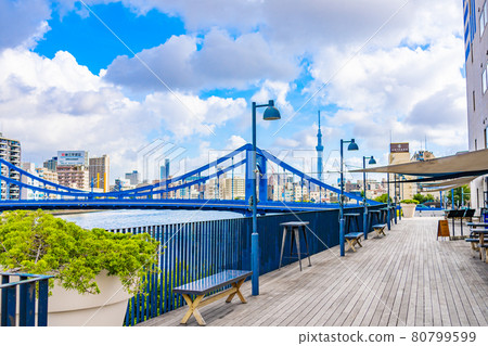 Cityscape of Tokyo Scenery around Kiyosu Bridge Cityscape of Tokyo Scenery around Kiyosu Bridge 80799599