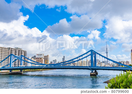 Cityscape of Tokyo Scenery around Kiyosu Bridge Cityscape of Tokyo Scenery around Kiyosu Bridge 80799600