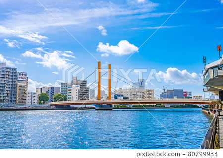 Cityscape of Tokyo Scenery around Shinohashi 80799933