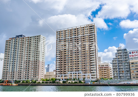 東京城市景觀 筱橋周圍的風景 80799936