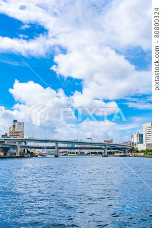 Cityscape of Tokyo Scenery around Ryogoku Junction 80800324