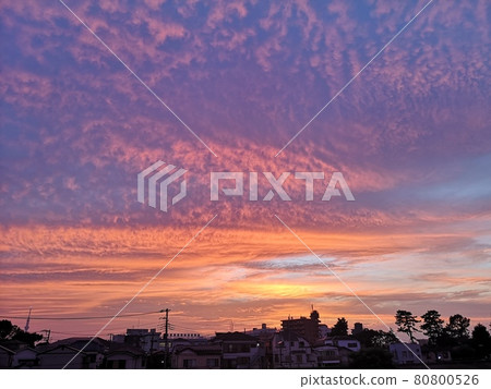 Edogawa-ku, Tokyo Beautiful evening sky 80800526