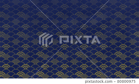 日本傳統圖案，青海波浪背景素材 80800975