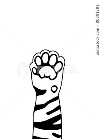 Sole of tiger's foot (Tiger New Year's card material) Sole of tiger's foot (Tiger New Year's card material) 80801291