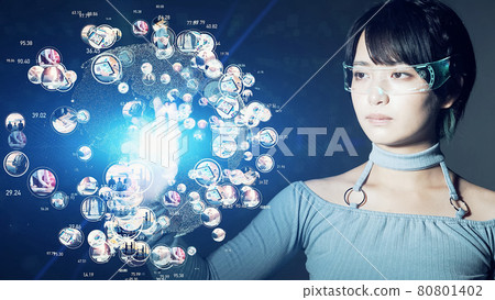 Global network virtual reality Global network virtual reality 80801402