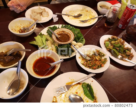 Ingredients for ethnic dishes on the table Ingredients for ethnic dishes on the table 80802473