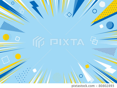 Geometric concentrated lines with a refreshing color scheme 80802893