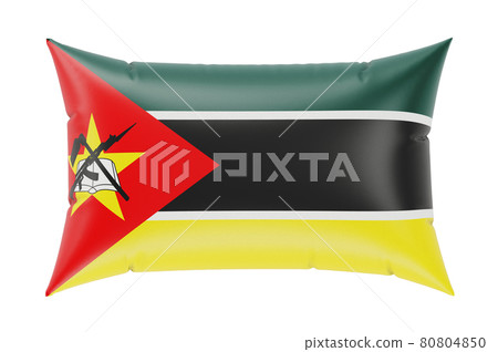 Pillow with Mozambican flag. 3D rendering 80804850