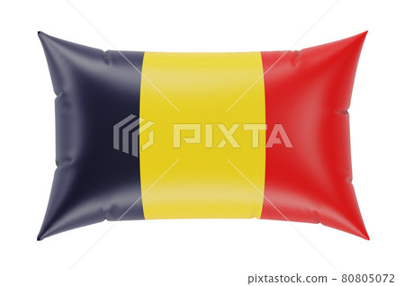 Pillow with Chadian flag. 3D rendering Pillow with Chadian flag. 3D rendering 80805072