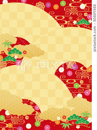 和風背景（扇子）9 beku 80805988