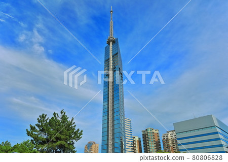 [Fukuoka Prefecture] Fukuoka Tower in fine weather (seaside mochi) 80806828