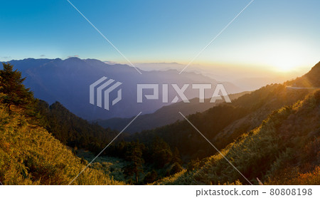 Mountain sunset Mountain sunset 80808198
