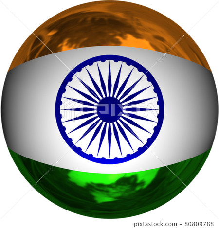 Ball-shaped indian flag Ball-shaped indian flag 80809788