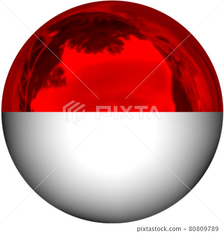 Ball-shaped Indonesian flag Ball-shaped Indonesian flag 80809789