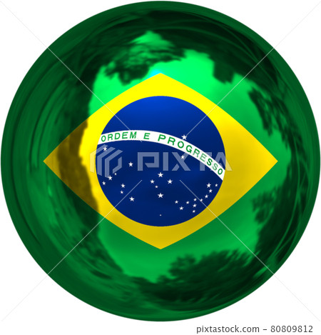 球形巴西國旗 80809812