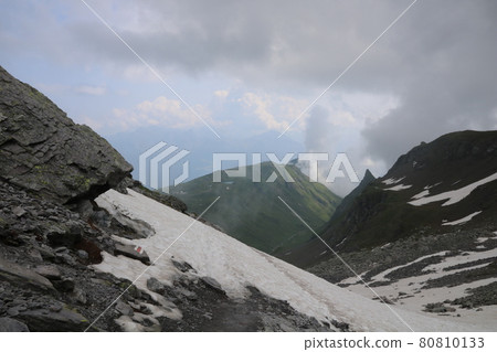 View from Wildseeluggen, mountain pass in the Pizol region, St Gallen Canton. View from Wildseeluggen, mountain pass in the Pizol region, St Gallen Canton. 80810133
