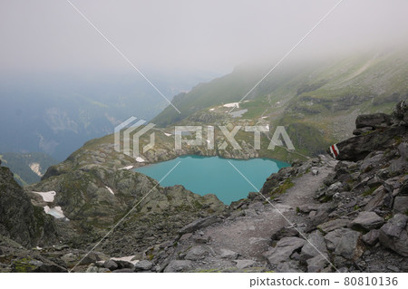 Lake Schottensee. One of the five lakes in the Pizol region, St Gallen Canton. Lake Schottensee. One of the five lakes in the Pizol region, St Gallen Canton. 80810136