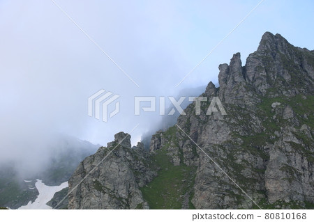 Peaks and rock formations in the Pizol area. 80810168