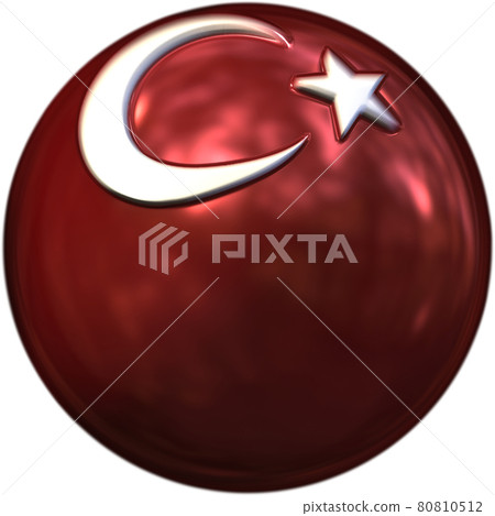 Ball-shaped Turkish flag 2 80810512